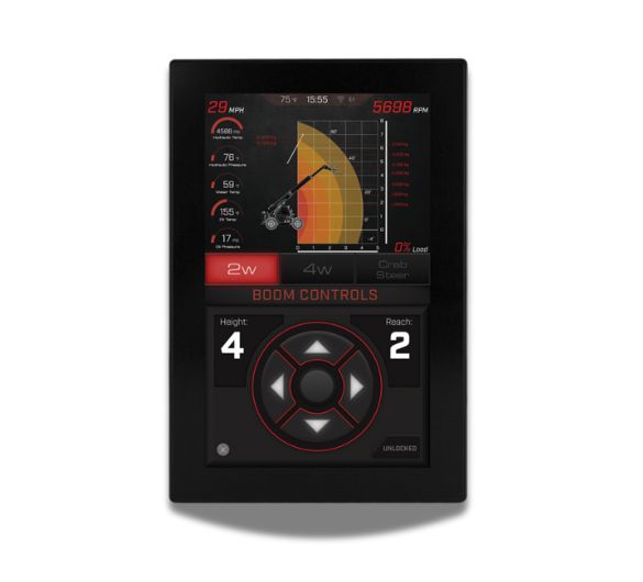 Edge-to-edge PowerVision 1100 HMI displays showcasing vibrant visuals and sleek design for an immersive viewing experience