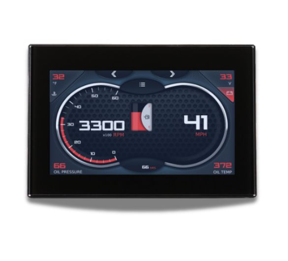  Full-color edge-to-edge HMI display of the Powerview 500, showcasing vibrant visuals and sleek design