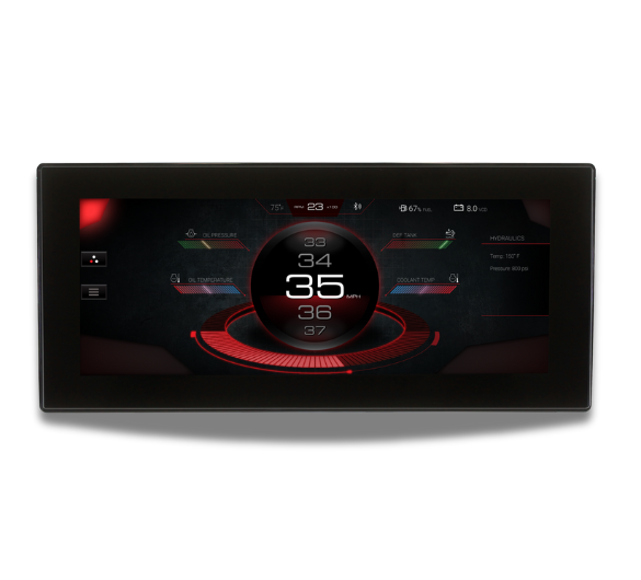  A visual representation of Powerview's edge-to-edge HMI displays, highlighting their seamless design and stunning image quality