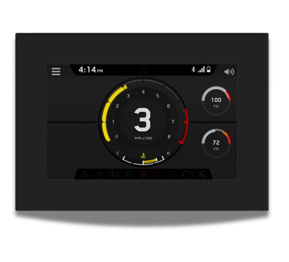 The OpenViewTM S50 highlights edge-to-edge HMI displays powered by Vision technology, offering a sleek and immersive viewing experience