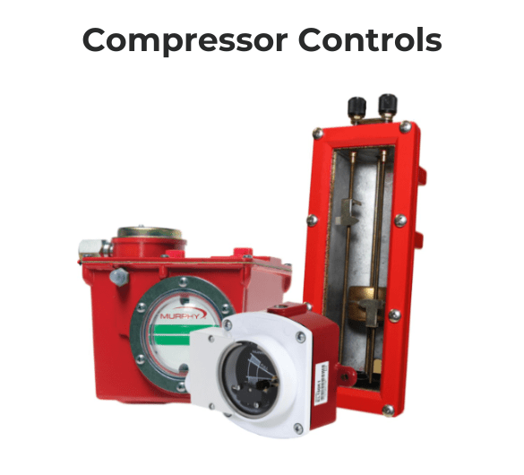 Image of compressor controls labeled A-Z, showcasing Enovation Controls' product features and functionalities